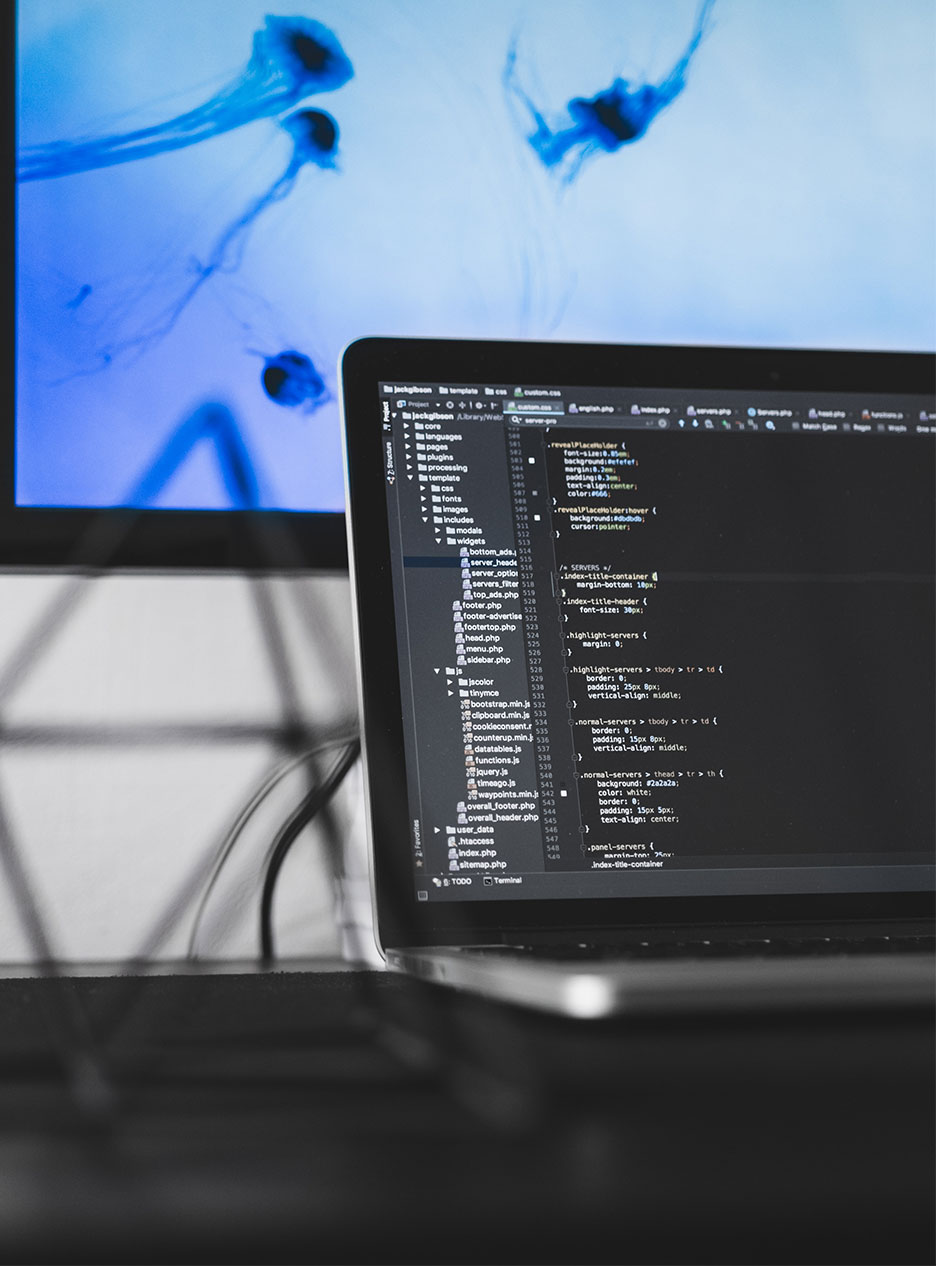 Laptop and Large Monitor Laptop and Large Monitor